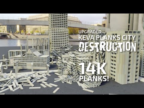Upgraded Keva Plank City - Destruction!