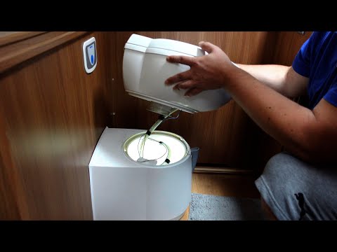 Removing Thetford C250 cassette toilet from Kartano (RV).