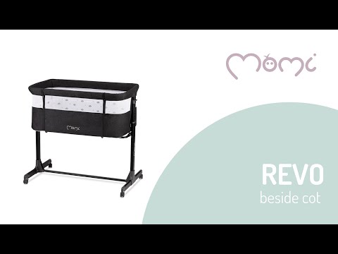 MoMi Revo 2in1 Light grey Bērnu Gulta Šūpulītis