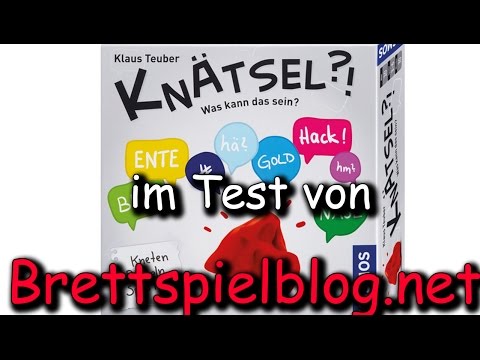 Test: Kn�tsel - Klaus Teuber - Kosmos - Brettspielblog.net - YouTube