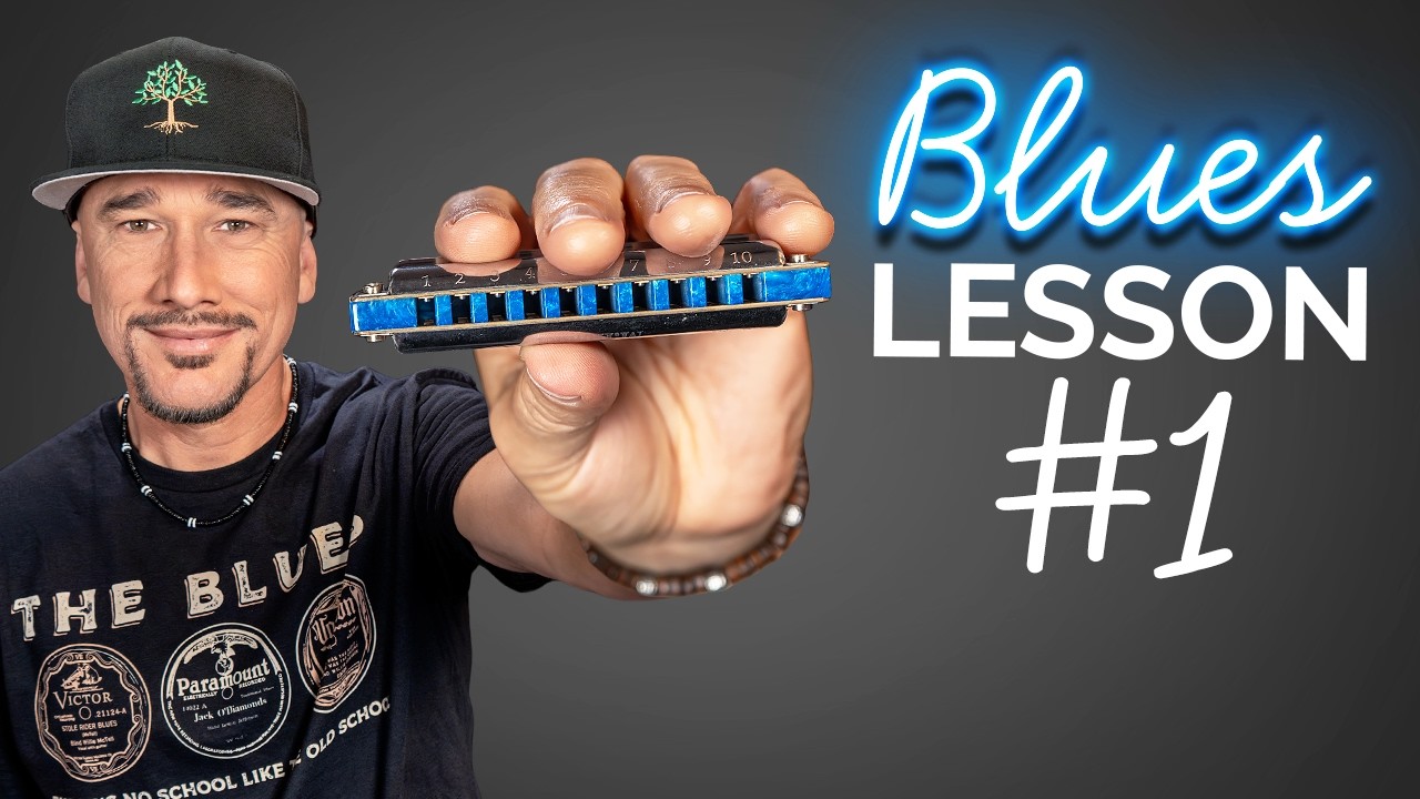 Beginner Blues Harmonica Lesson #1 (Your Very First Blues Lesson)