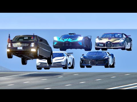 Bugatti Hypercars vs USA President Limousine Monster - Drag Race 20 KM