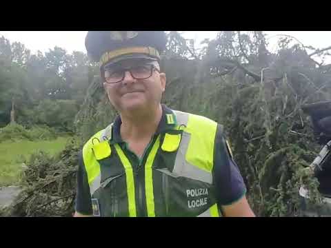 REPORTAGE CIAOCOMO DOPO IL NUBIFRAGIO – Spaventoso a Montano Lucino, albero su un’auto e conducente in ospedale