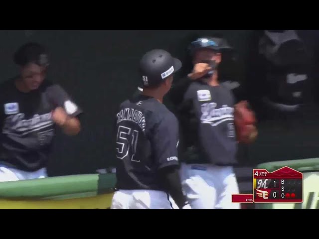 【ファーム】マリーンズ・山口 先制のソロホームランを放つ!! 2021/6/26 E-M(ファーム)