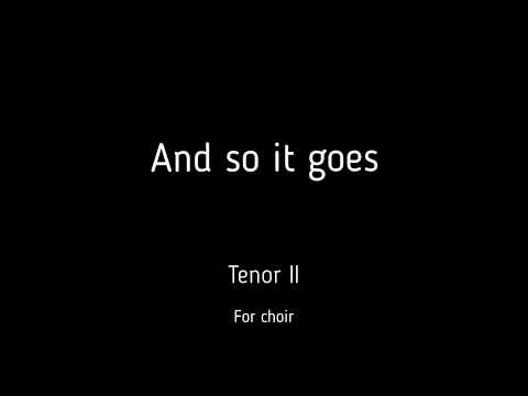 Choir/chór And so it goes - Tenor II + score