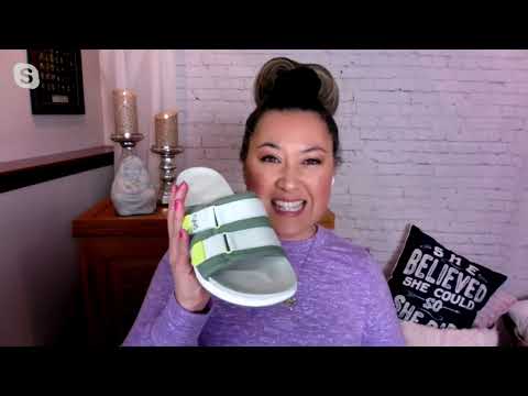 Ryka Adjustable Slide Sandals with Re-Zorb - Tribute on QVC