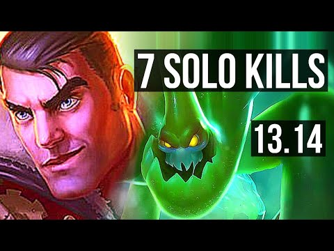 JAYCE vs ZAC (TOP) | 7 solo kills, Rank 7 Jayce, Godlike | EUW Challenger | 13.14