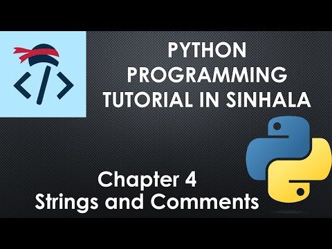 Strings And Comments Python Programming Tutorial In Sinhala