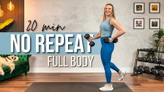 20 min. NO REPEAT Full Body Strength Training
