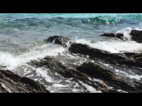 Waves and rocks (slow motion), Lagomandra Beach, Sithonia