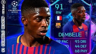 91 Ousmane DEMBELE  FIFA 20 PLAYER REVIEW UEFA CHAMPIONS LEAGUE RTTF UCL LIVE |Ultimate Team