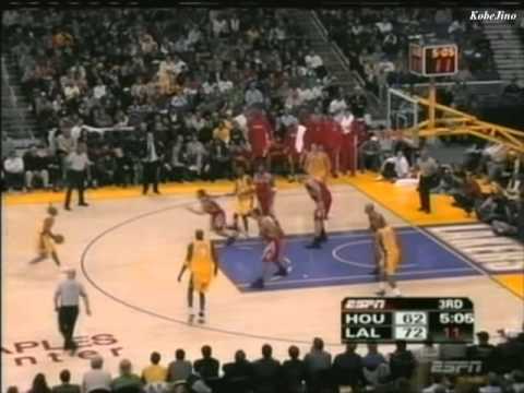 2004-05 Kobe Bryant 27pts 10assist vs Houston Rockets dunk on T-mac