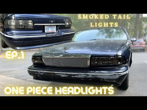 1993 Bubble Chevy Build Ep.1 Installing Smoked Headlights & Tail lights and Finished New Grill!!!