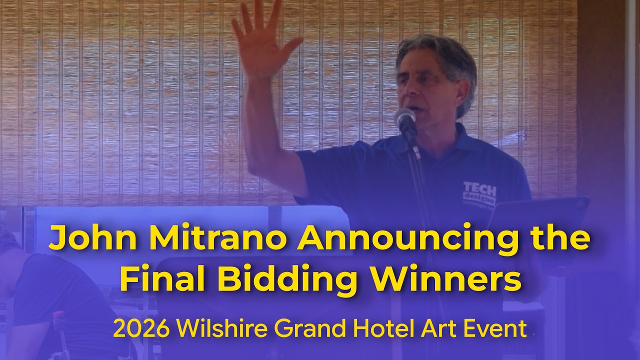 John Mitrano Announcing  the Final Bidding Winners