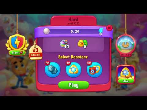 Fishdom 7222 Hard Level - 13 moves - NO BooSTERS