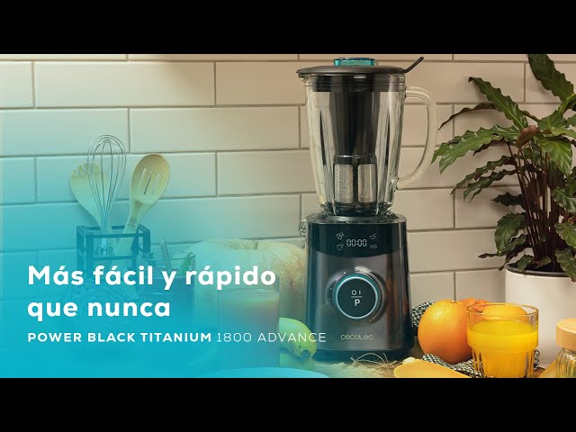 Licuadora Cecotec Power Black Titanium 2500MAX Advance 1800W 1,8L Acier Inoxidable video