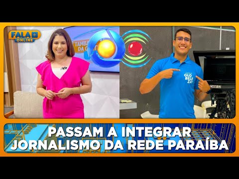 Karine Tenório e Pedro Hugo passam a integrar jornalismo da Rede Paraíba