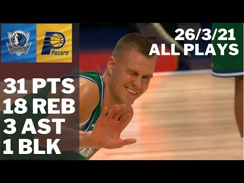 Kristaps Porzingis 🦄 vs. Pacers 💥 31 pts, 18 reb 😳, 3 ast ALL PLAYS 2020/21 Reg Season [26.03.21.]