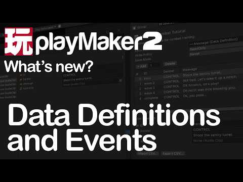 What's New in PlayMaker 2? Data Definitions and Events!