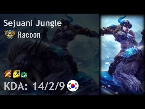 Sejuani Jungle vs Zac - Racoon - KR Challenger Patch 7.17