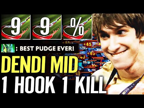 🔥 DENDI MID Pudge is LEGACY — 1 HOOK 1 KILL 99% RATE Blink 1st Item Master Build Dota 2 Pro