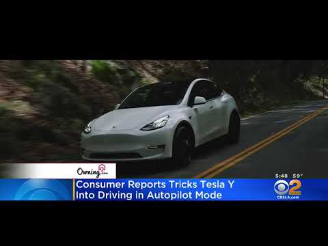 Consumer Reports Tricks Tesla Into Driving in Autopilot Without Driver | Jeff Vaughn KCAL9