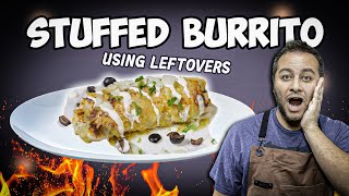 How to Make Chicken Stuffed Cheesy Burrito | A Great Leftovers Dish