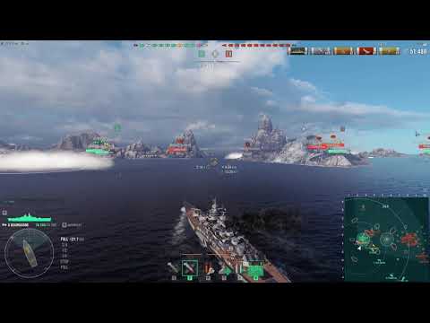 World of Warships - Tier X Bourgogne Slapping enemy ships