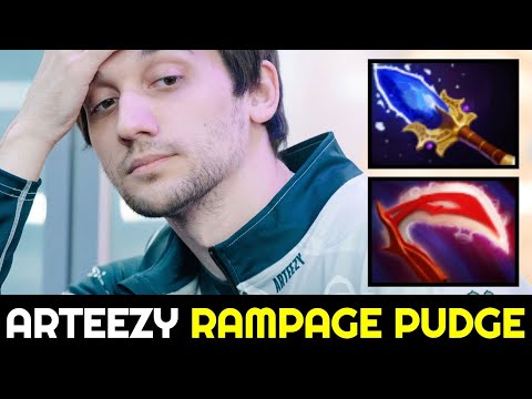 ARTEEZY RAMPAGE PUDGE — 9min Beyond Godlike 20 Kills 7.32d Dota 2