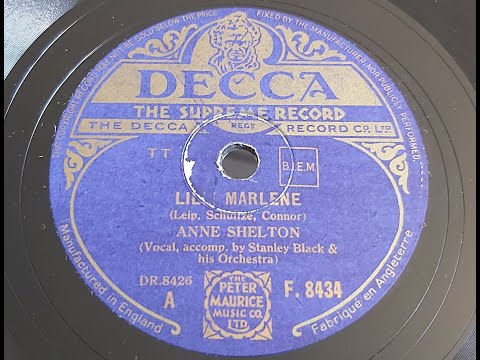 Anne Shelton 'Lili Marlene'  1944 78 rpm