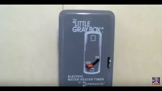 How to install a "little grey box" water heater timer on a water heater and also how to use off grid