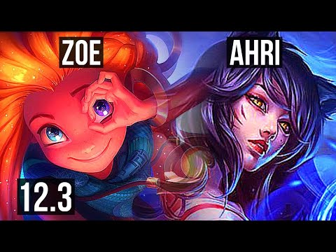 ZOE vs AHRI (MID) | Rank 4 Zoe, 1.8M mastery, 10/2/7, 300+ games, Dominating | KR Challenger | 12.3