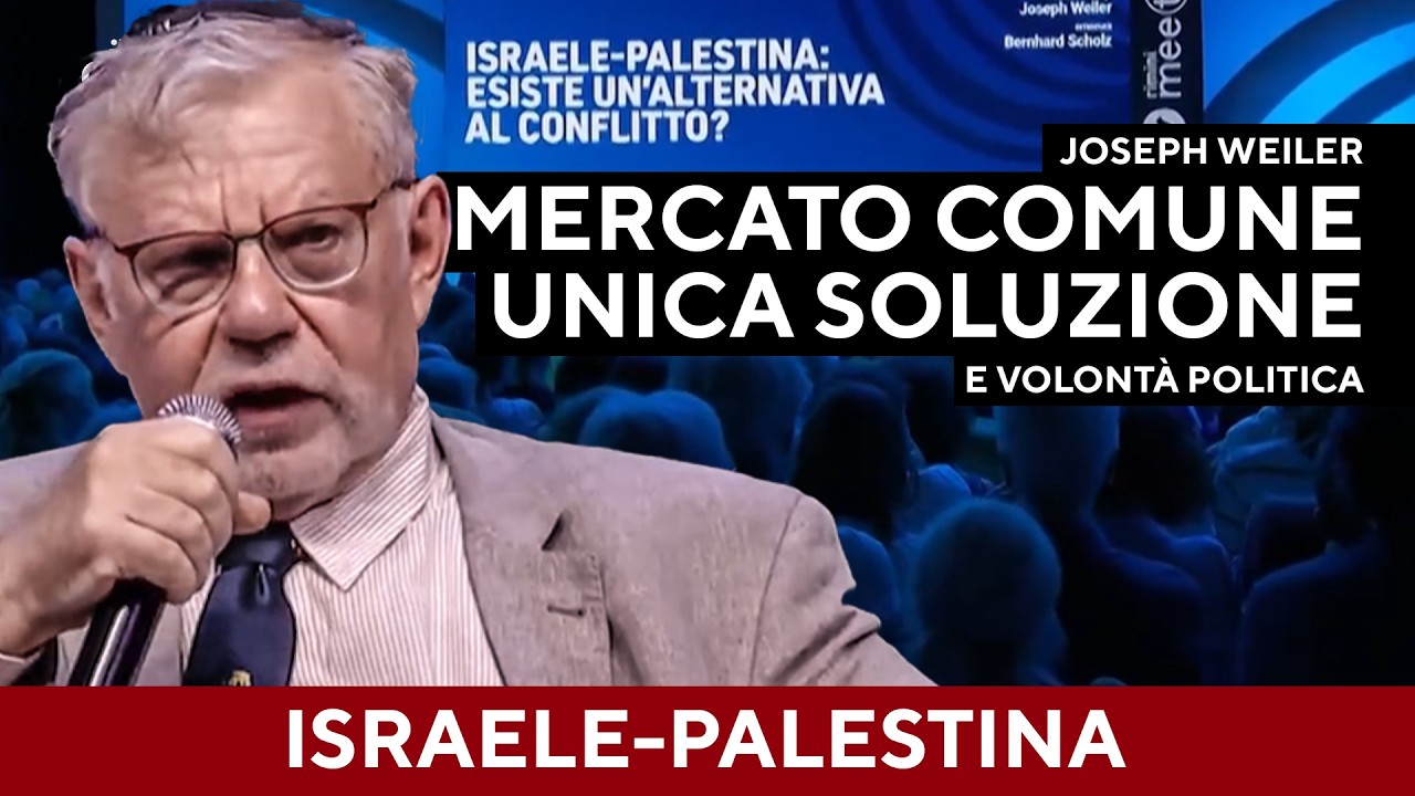Israele-Palestina, Weiler schietto sul conflitto: “Ci sarà pace solo con un mercato comune”