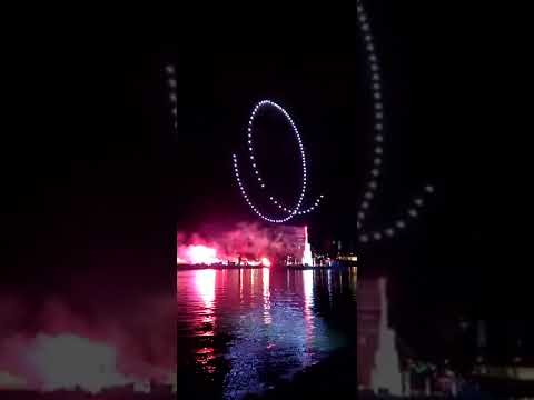 Linzer Klangwolke 2022 |  Drohnenflug Show