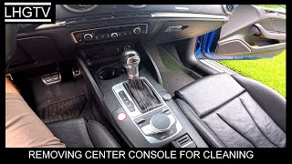 LHGTV // REMOVING CENTER CONSOLE FOR DEEP CLEANING // 2018 AUDI S3 //