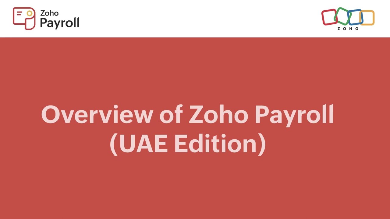 Zoho Payroll for UAE: Complete Walkthrough