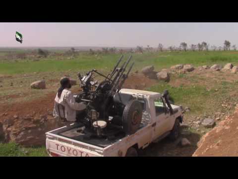 التصدي للطيران الحربي في سماء بلدة النعيمة في ريف درعا من قبل لواء المعتصم بالله