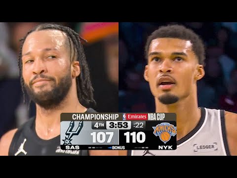 Final 3:53 WILD ENDING Spurs vs Knicks Emirates NBA Cup | December 16, 2025