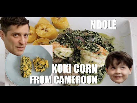 Father and Son Cook NDOLÉ and KOKI CORN Recipe from CAMEROON - Cooking with Kids