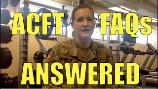 ACFT Questions ANSWERED