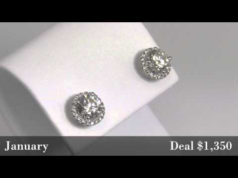 Deal of The Month: Diamond Halo Earrings