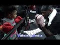 DOPE BABY GIRL SQUARES OFF WITH DEONTAY WILDER LETS HANDS GO AFTER FACE OFF LOL