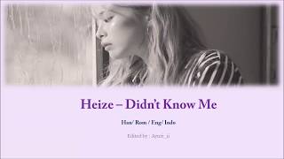 Heize - Didn&#39;t Know me  Lyrics Video || [Indo Sub / English Sub]