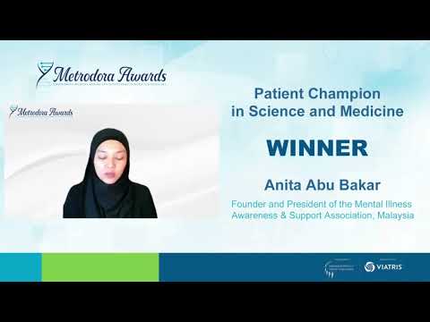 Puan Anita Abu Bakar Patient Champion for Science and Medicine, Metrodora Awards 2022