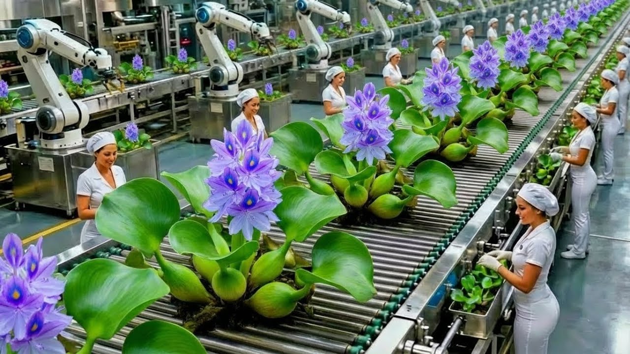 Inside a Modern Water Hyacinth Factory – From Raw Plants to Finished Products (Full Process)