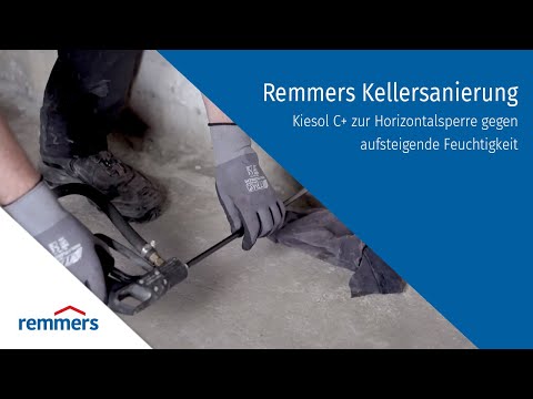 Remmers Kellersanierung - Kiesol C+ zur Horizontalsperre gegen aufsteigende Feuchtigkeit