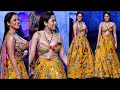 Hottest Nushrat Bharucha Flaunts Her Huge Cleavage In Deep Neck Florish Choli With Gagra