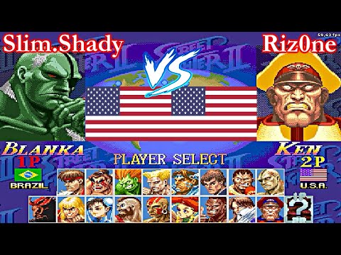 Super Street Fighter II Turbo - New Legacy [Hack] - Slim.Shady vs Riz0ne [Random]