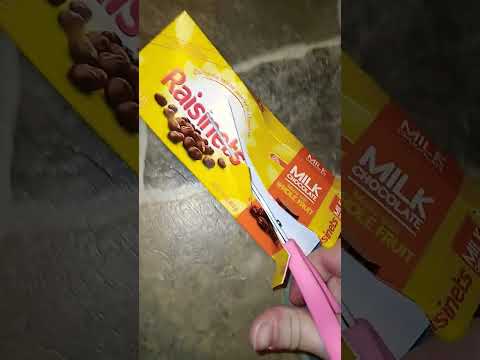cutting Raisinets box #shorts