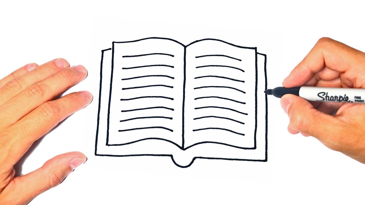 How to draw a Open Book Step by Step | Open Book Drawing Lesson
